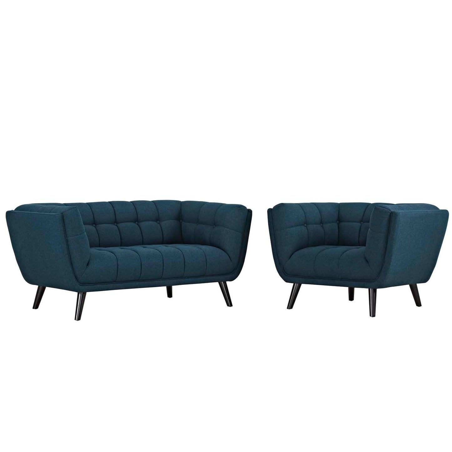 Modway Bestow 2 Piece Upholstered Fabric Loveseat and Armchair Set FredCo