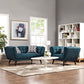 Modway Bestow 2 Piece Upholstered Fabric Loveseat and Armchair Set FredCo