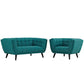 Modway Bestow 2 Piece Upholstered Fabric Loveseat and Armchair Set FredCo