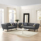 Modway Bestow 2 Piece Upholstered Fabric Sofa and Loveseat Set FredCo