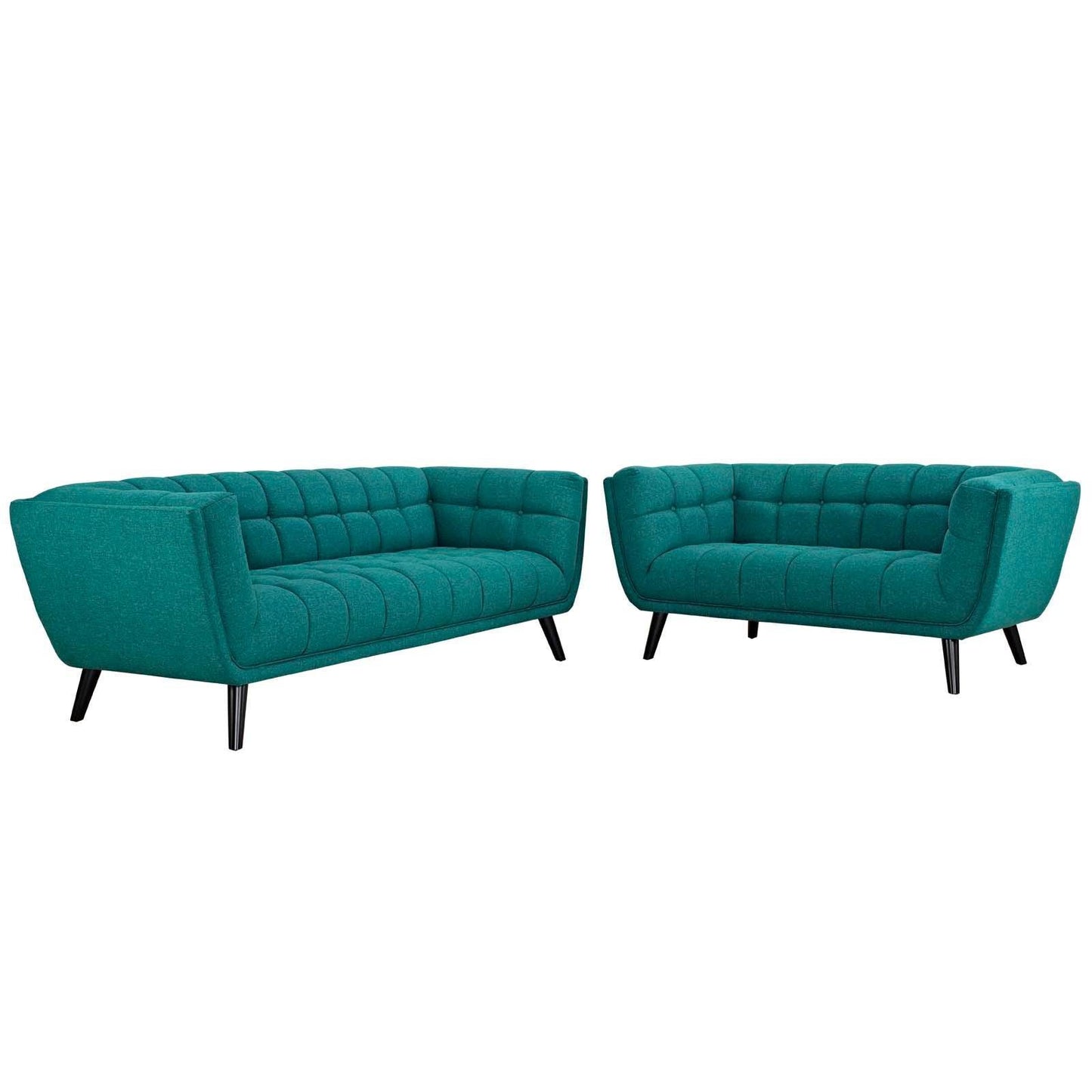 Modway Bestow 2 Piece Upholstered Fabric Sofa and Loveseat Set FredCo