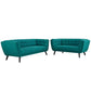 Modway Bestow 2 Piece Upholstered Fabric Sofa and Loveseat Set FredCo