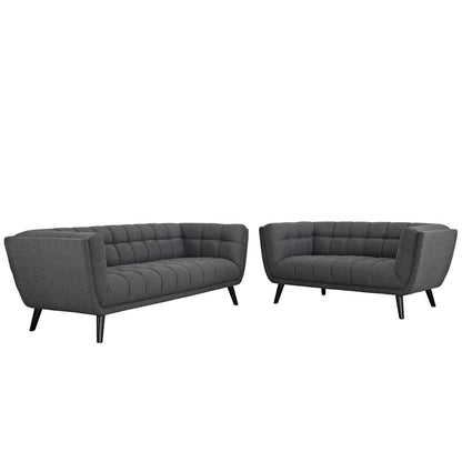 Modway Bestow 2 Piece Upholstered Fabric Sofa and Loveseat Set FredCo