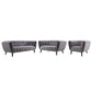 Modway Bestow 3 Piece Performance Velvet Sofa Loveseat and Armchair Set FredCo