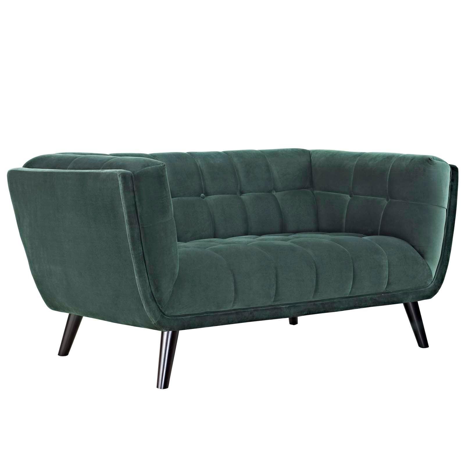 Modway Bestow 3 Piece Performance Velvet Sofa Loveseat and Armchair Set FredCo