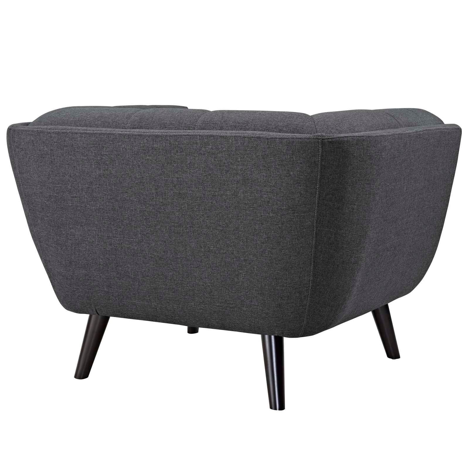 Modway Bestow 3 Piece Upholstered Fabric Sofa and Armchair Set FredCo