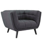 Modway Bestow 3 Piece Upholstered Fabric Sofa and Armchair Set FredCo