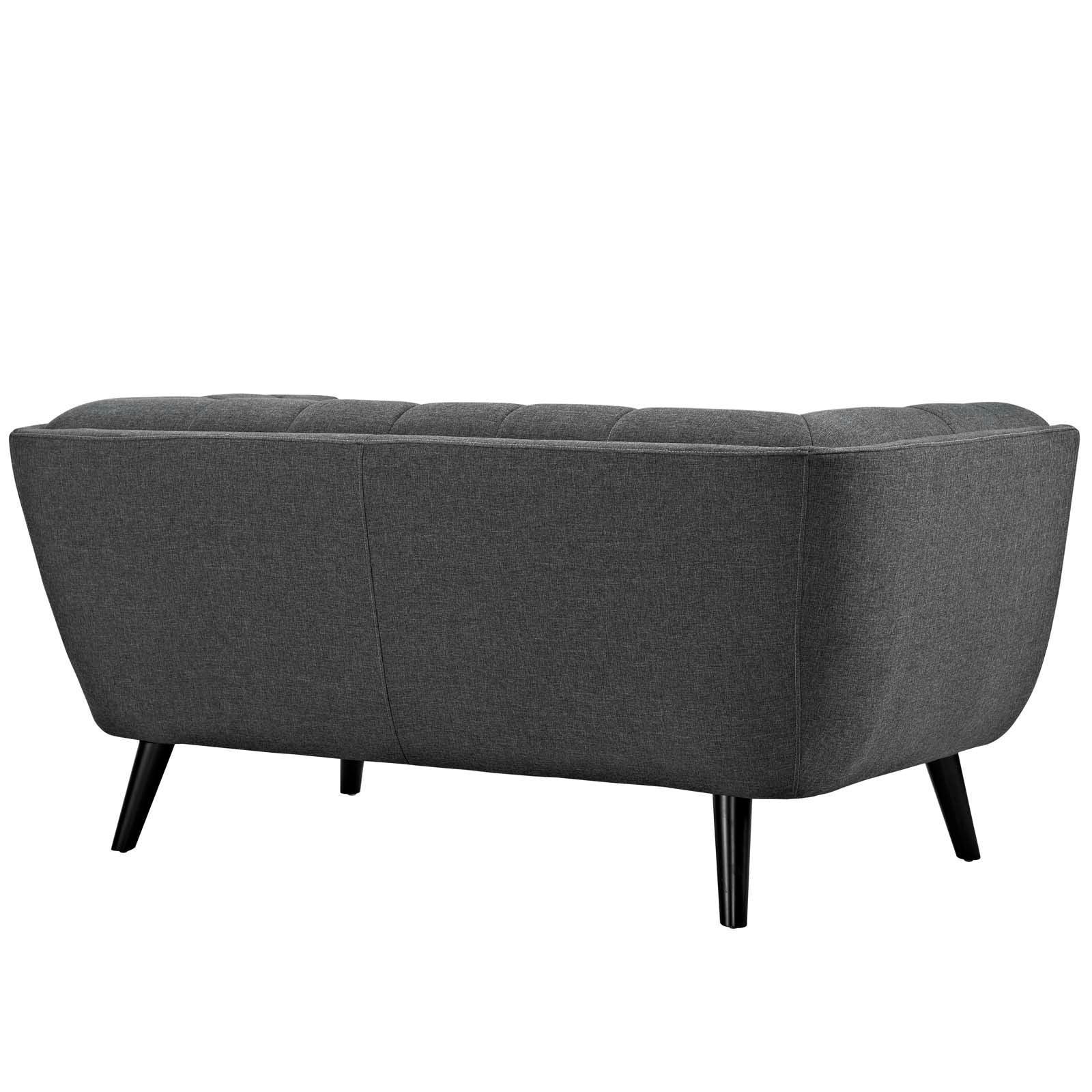 Modway Bestow 3 Piece Upholstered Fabric Sofa Loveseat and Armchair Set FredCo