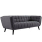 Modway Bestow 3 Piece Upholstered Fabric Sofa Loveseat and Armchair Set FredCo
