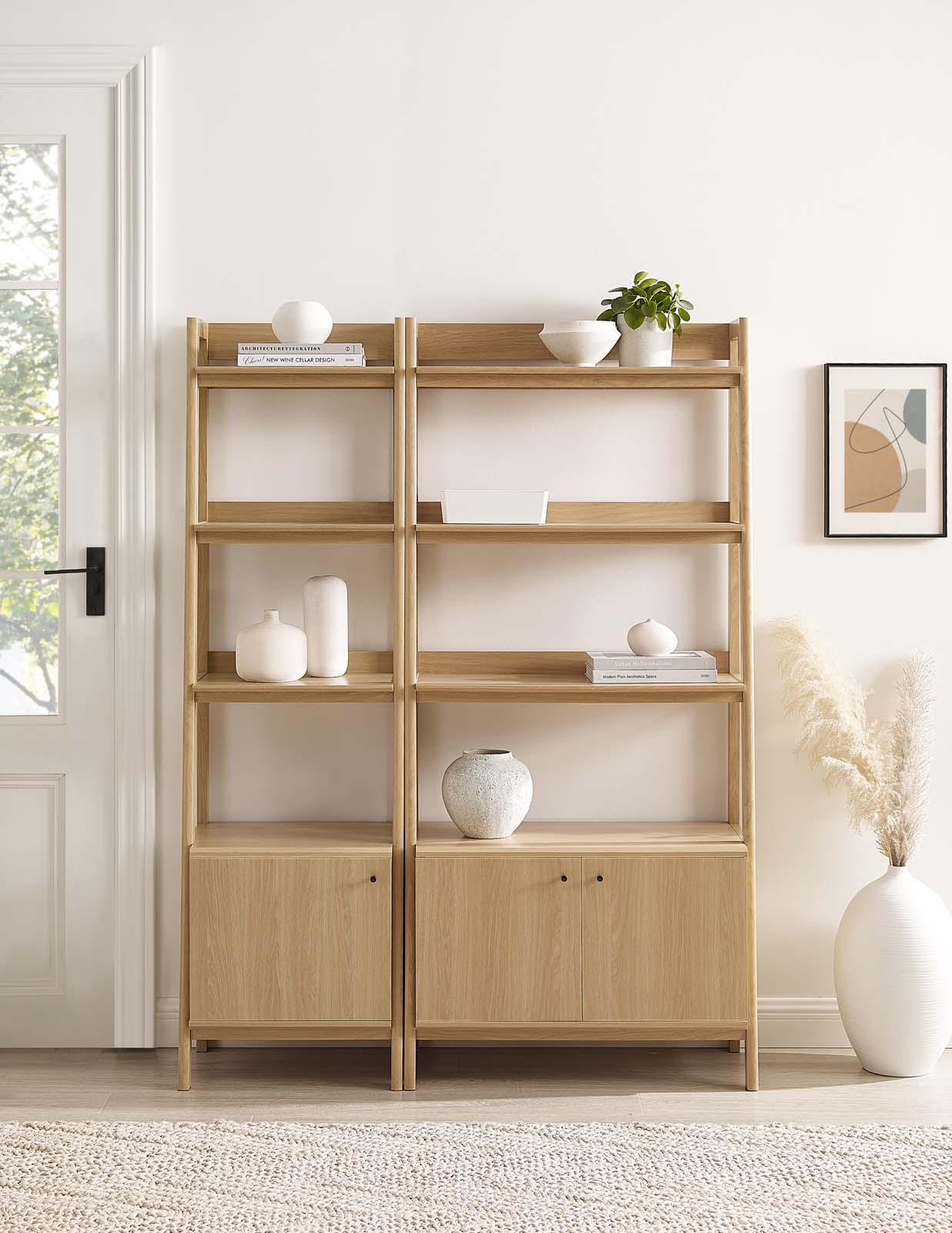 Modway Bixby Wood Bookshelves - Set of 2 FredCo