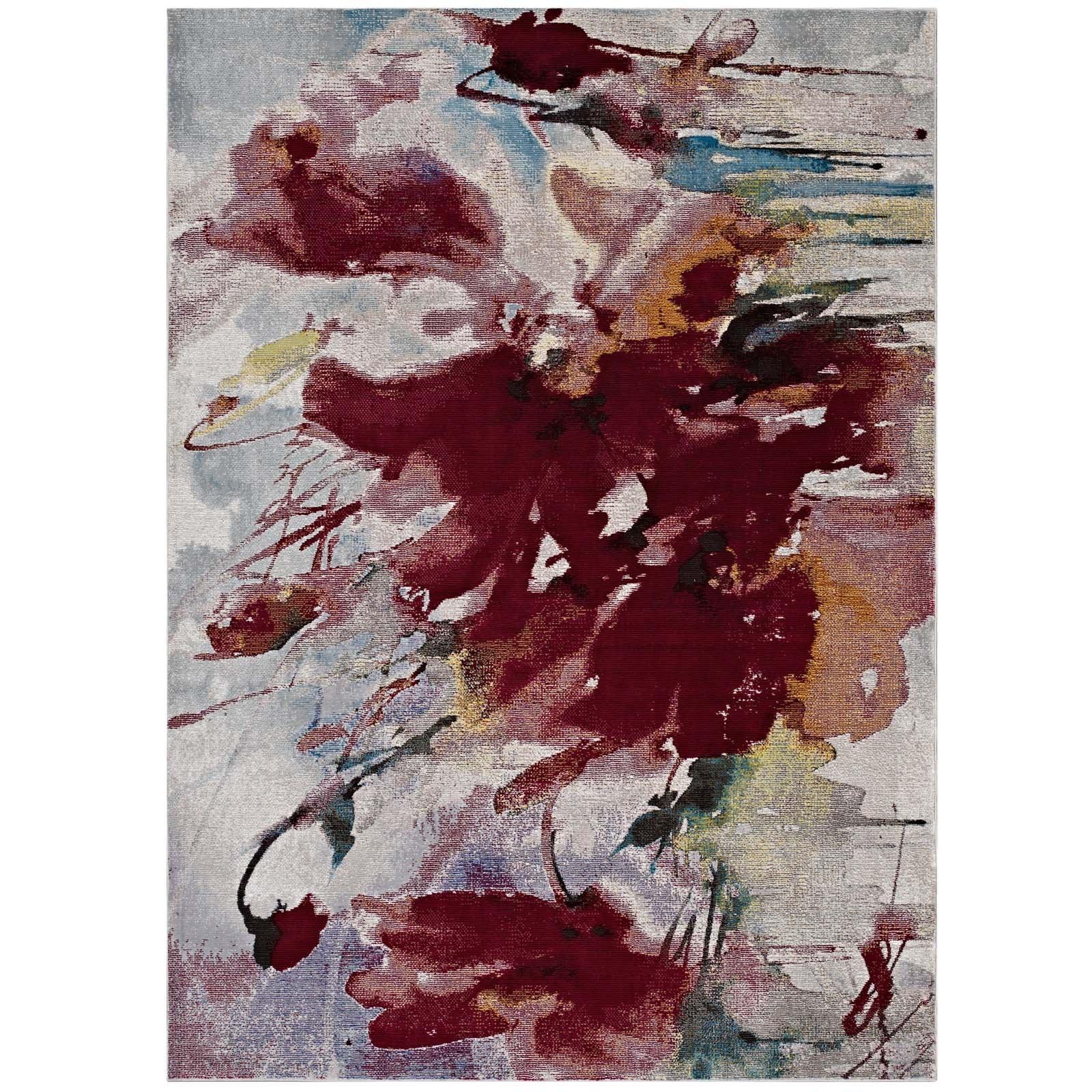 Modway Blume Abstract Floral Area Rug FredCo