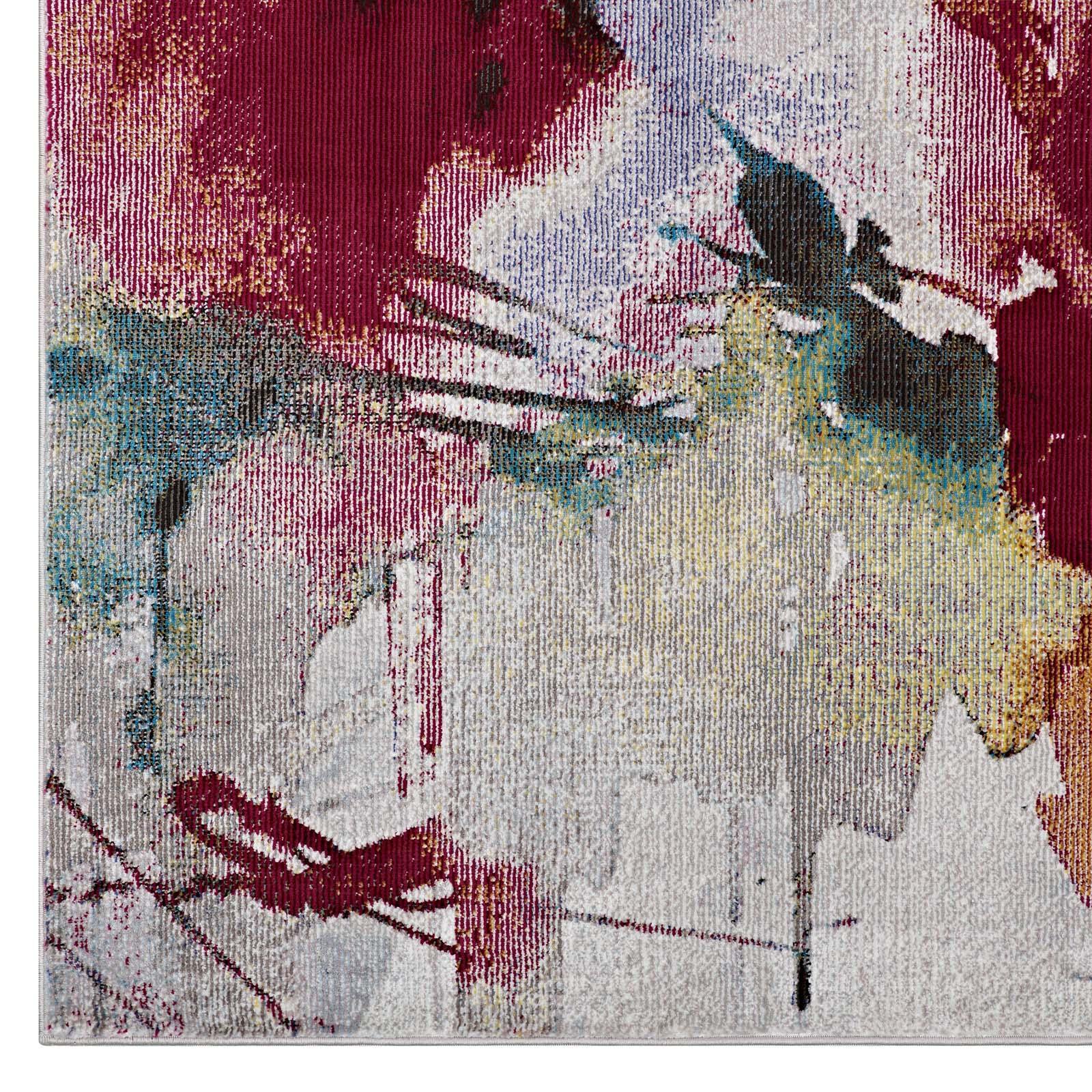 Modway Blume Abstract Floral Area Rug FredCo