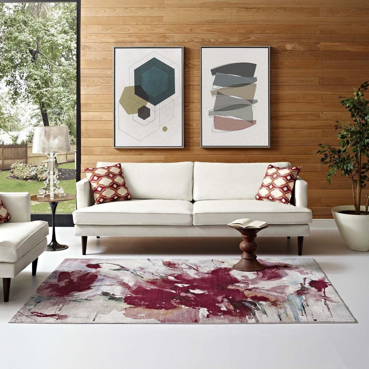 Modway Blume Abstract Floral Area Rug FredCo