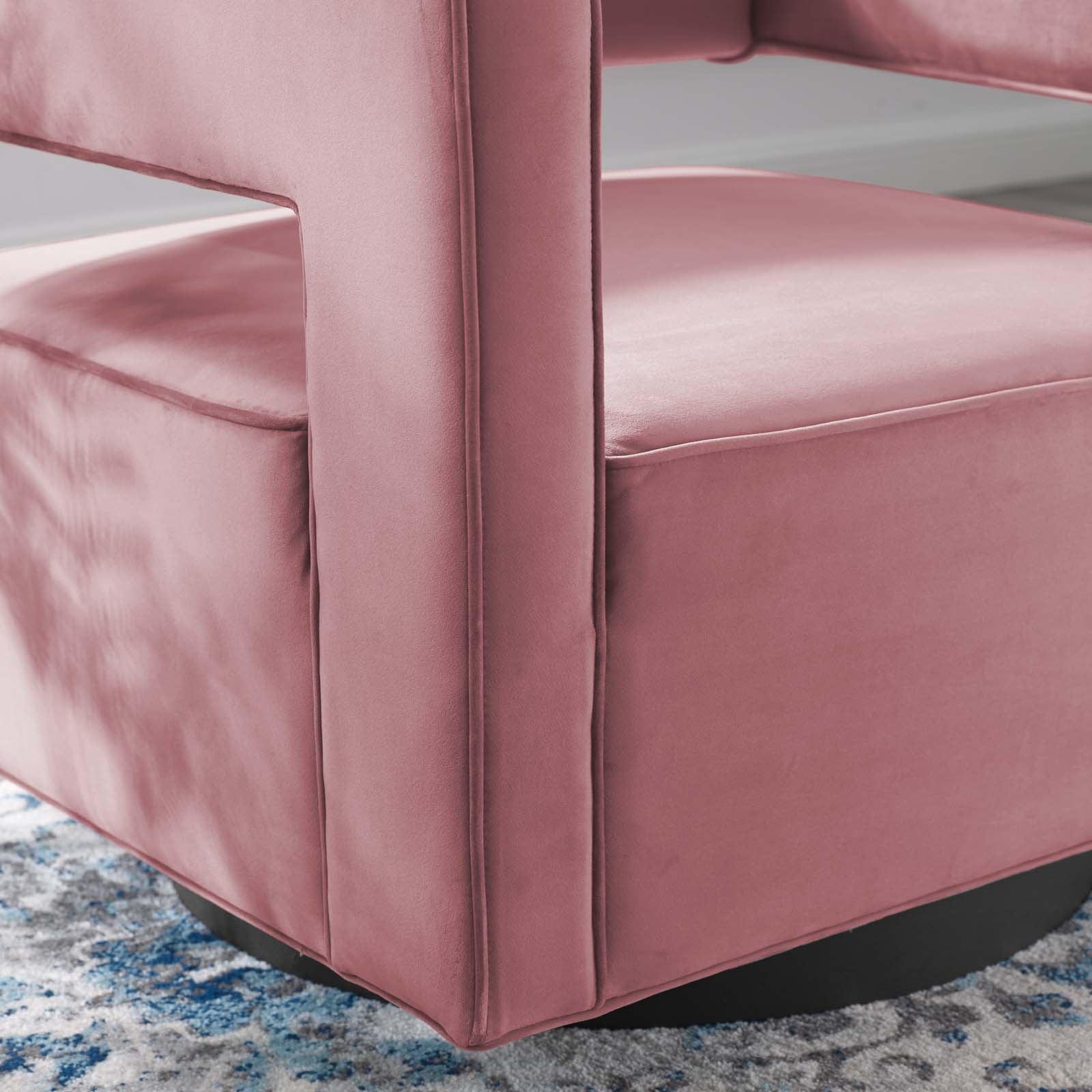 Modway Booth Performance Velvet Performance Velvet Swivel Armchair FredCo