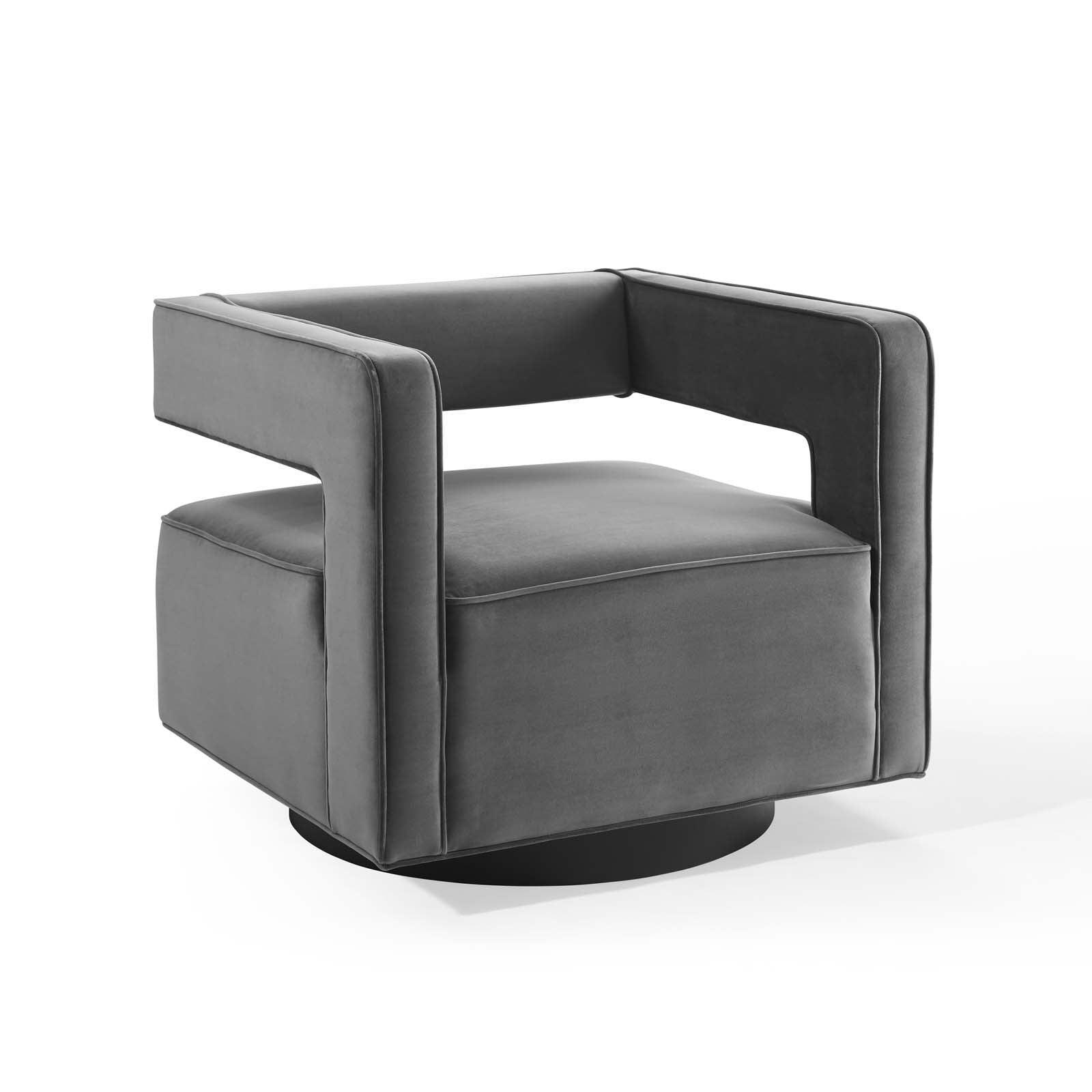 Modway Booth Performance Velvet Performance Velvet Swivel Armchair FredCo