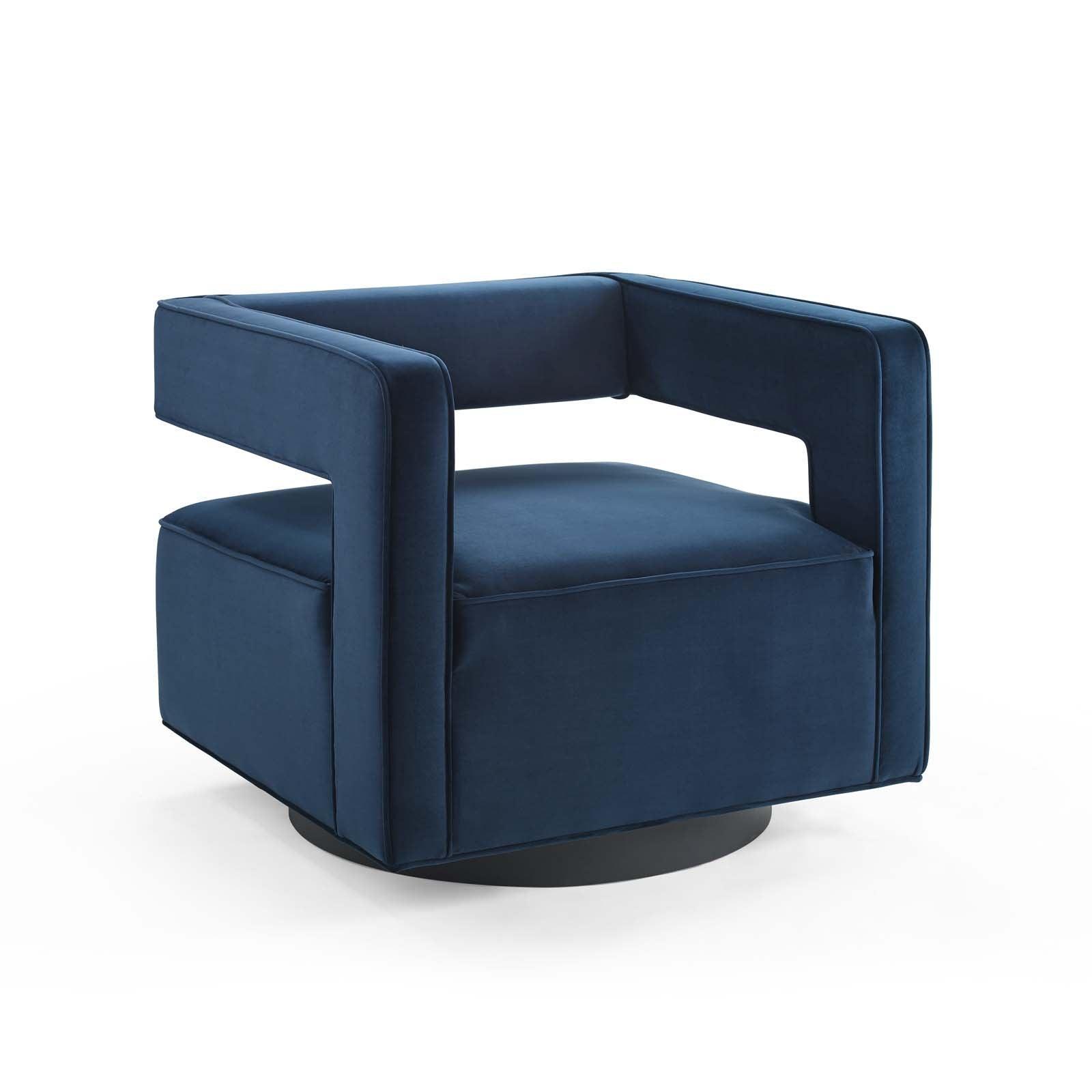 Modway Booth Performance Velvet Performance Velvet Swivel Armchair FredCo