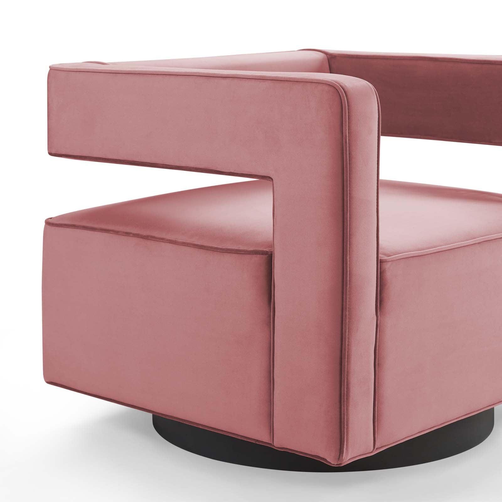 Modway Booth Performance Velvet Performance Velvet Swivel Armchair FredCo