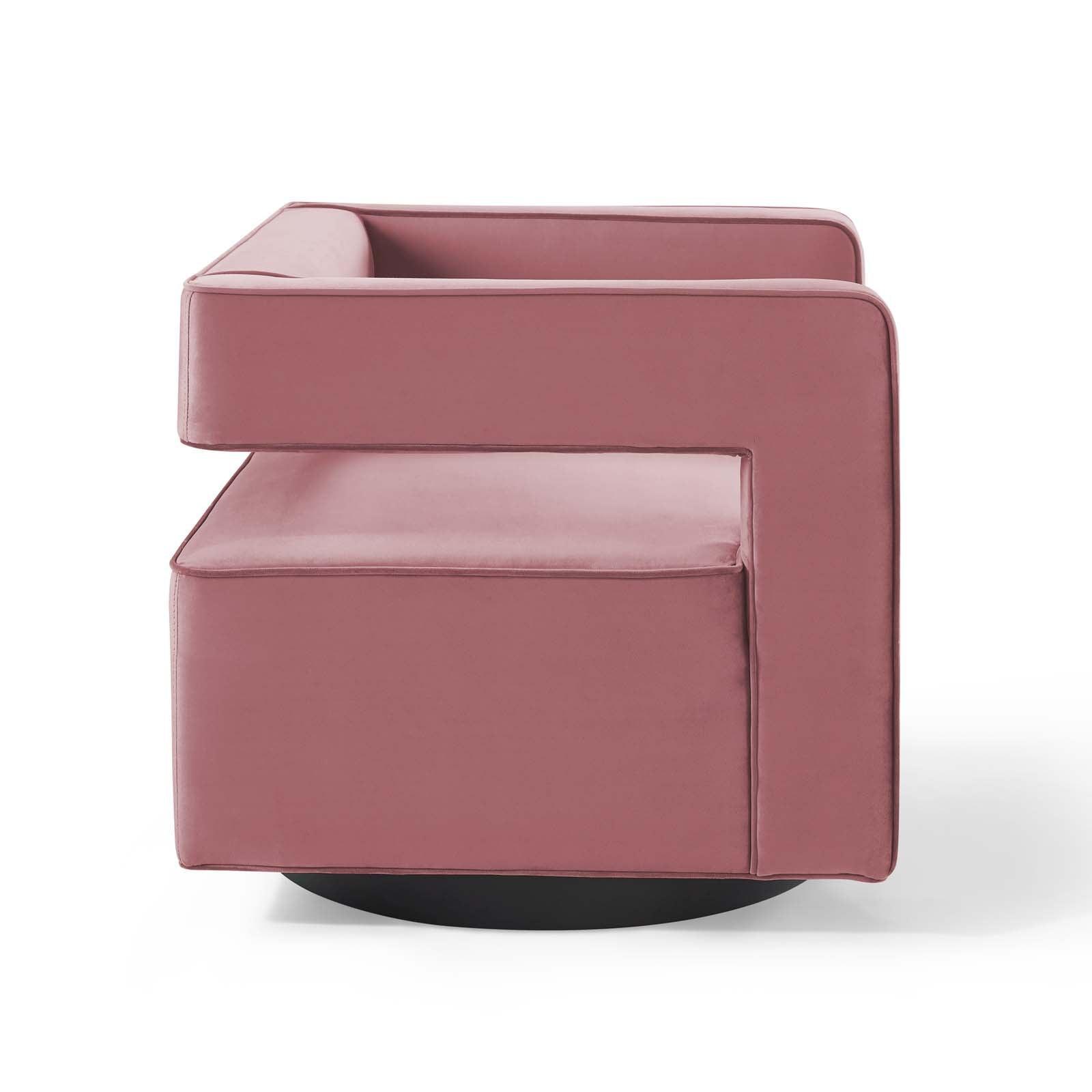 Modway Booth Performance Velvet Performance Velvet Swivel Armchair FredCo