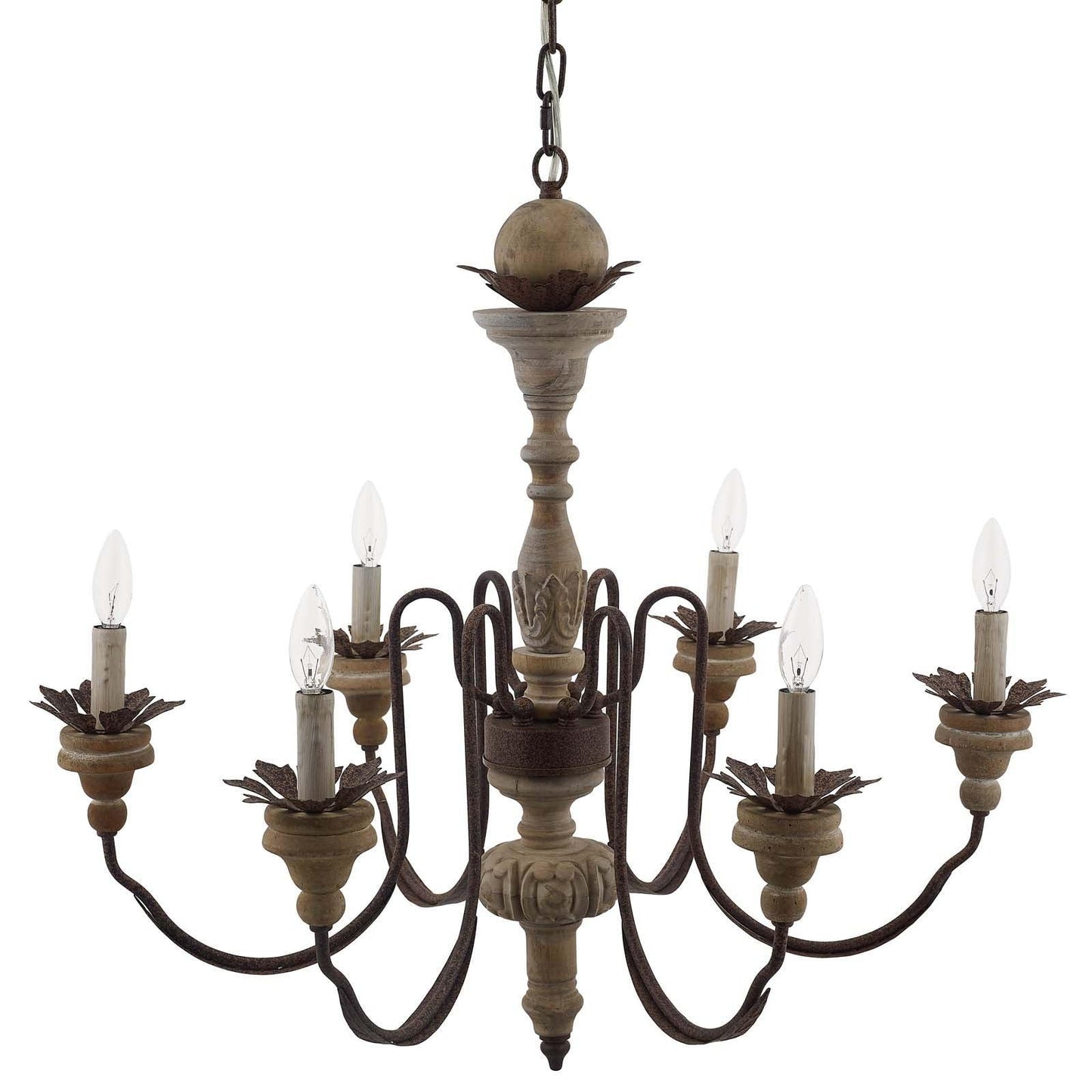 Modway Bountiful Vintage French Pendant Ceiling Light Candelabra Chandelier FredCo