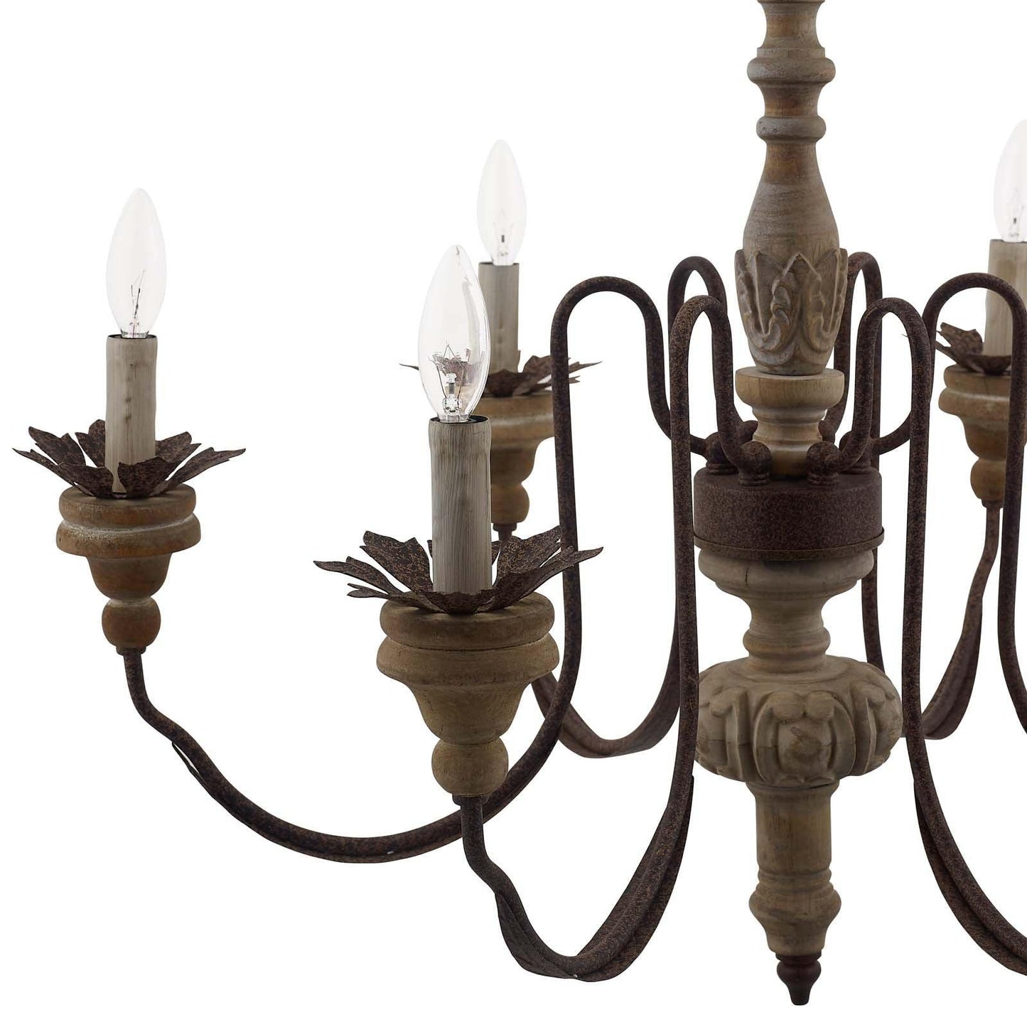 Modway Bountiful Vintage French Pendant Ceiling Light Candelabra Chandelier FredCo