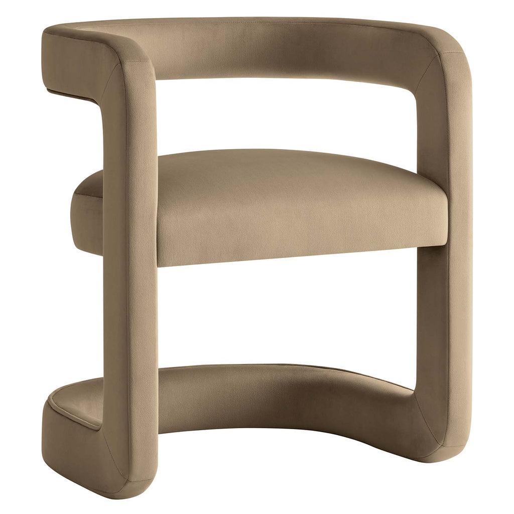 Modway Bowie Performance Velvet Barrel Accent Chair FredCo