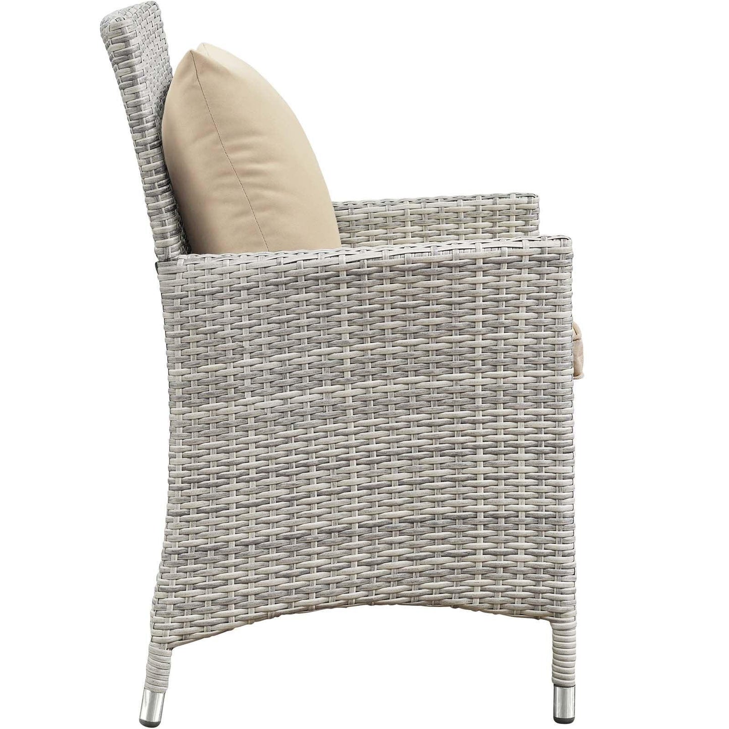 Modway Bridge 4 Piece Outdoor Patio Patio Conversation Set with Pillow Set FredCo