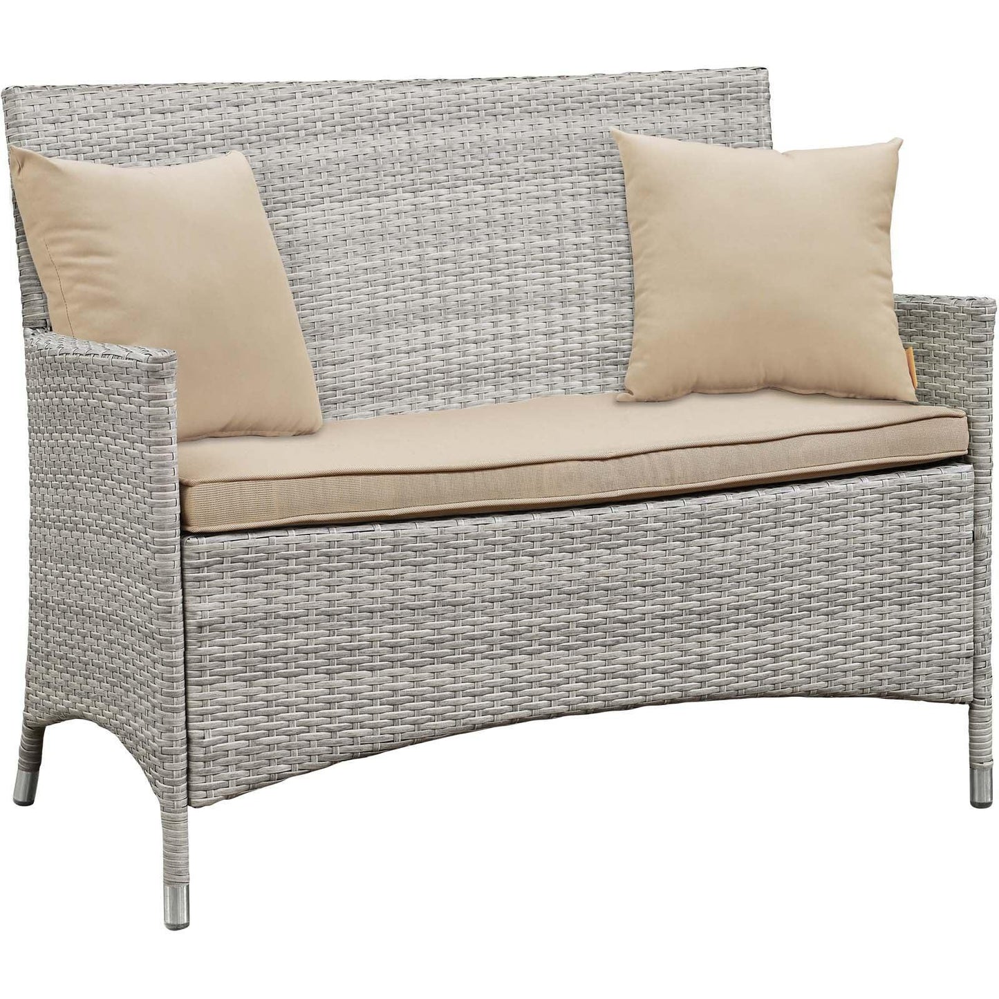 Modway Bridge 4 Piece Outdoor Patio Patio Conversation Set with Pillow Set FredCo