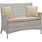 Modway Bridge 4 Piece Outdoor Patio Patio Conversation Set with Pillow Set FredCo