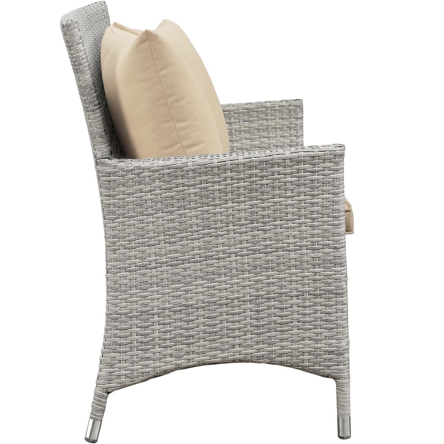 Modway Bridge 4 Piece Outdoor Patio Patio Conversation Set with Pillow Set FredCo