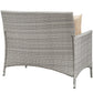 Modway Bridge 4 Piece Outdoor Patio Patio Conversation Set with Pillow Set FredCo