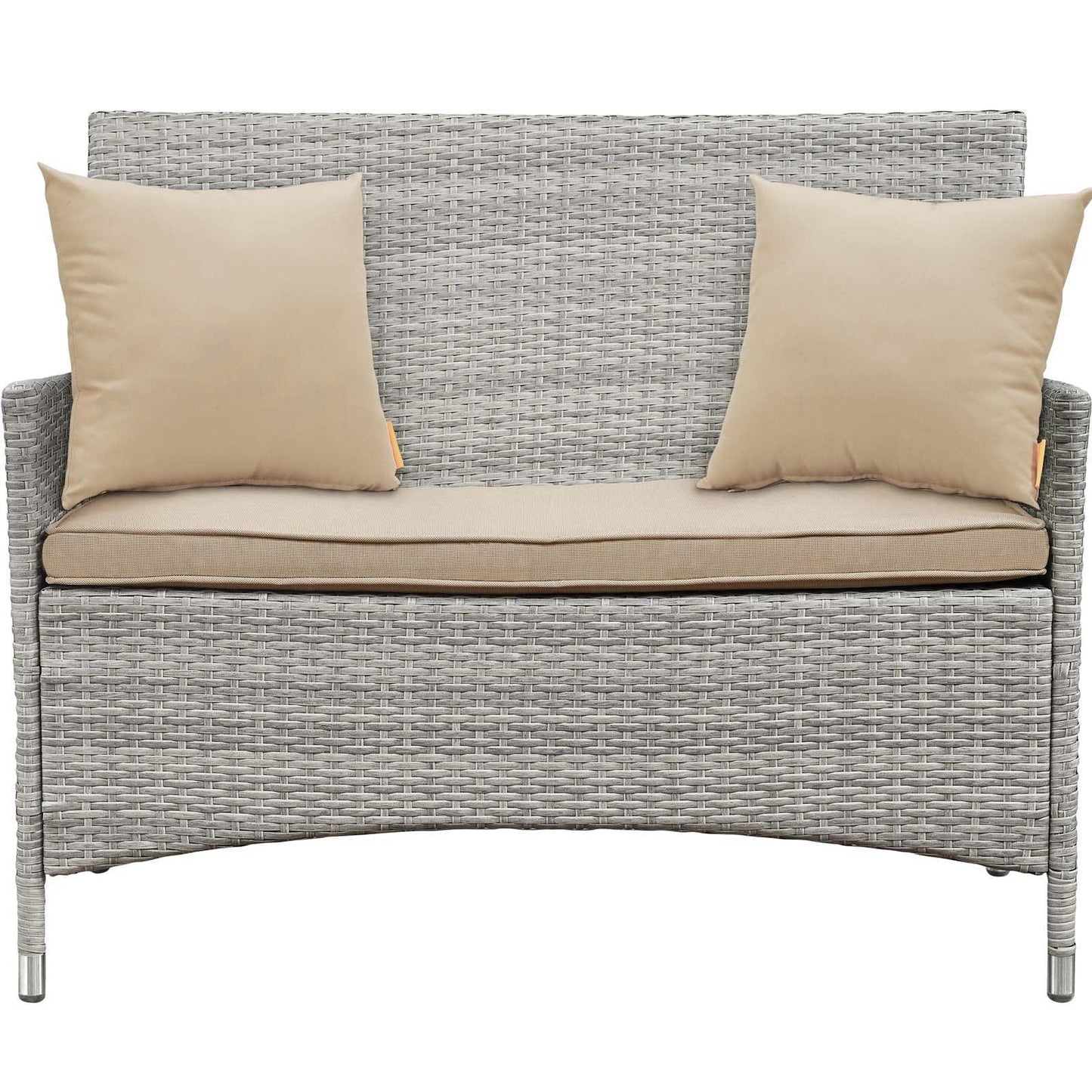 Modway Bridge 4 Piece Outdoor Patio Patio Conversation Set with Pillow Set FredCo