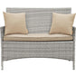 Modway Bridge 4 Piece Outdoor Patio Patio Conversation Set with Pillow Set FredCo