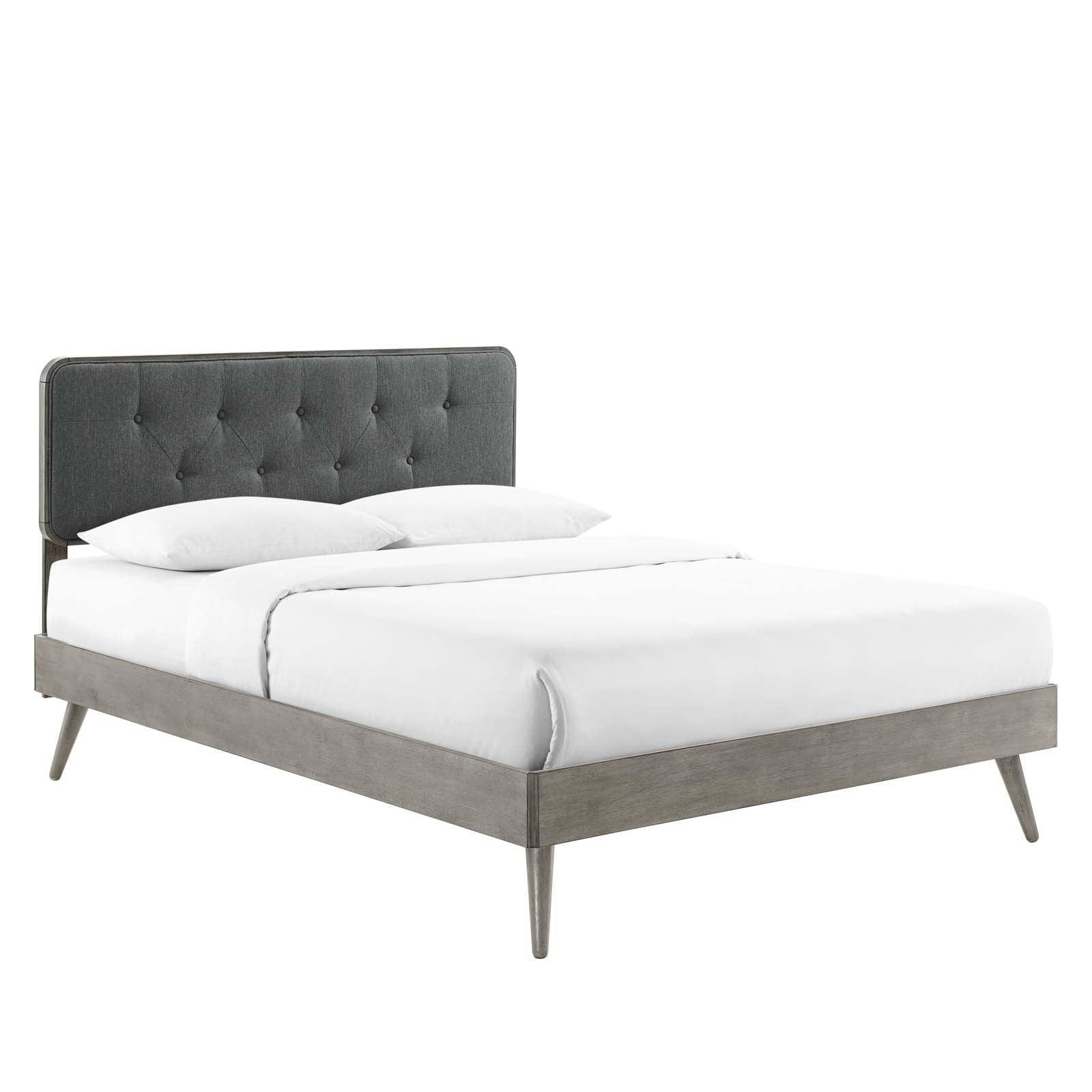 Modway Bridgette Full Wood Platform Bed With Splayed Legs FredCo