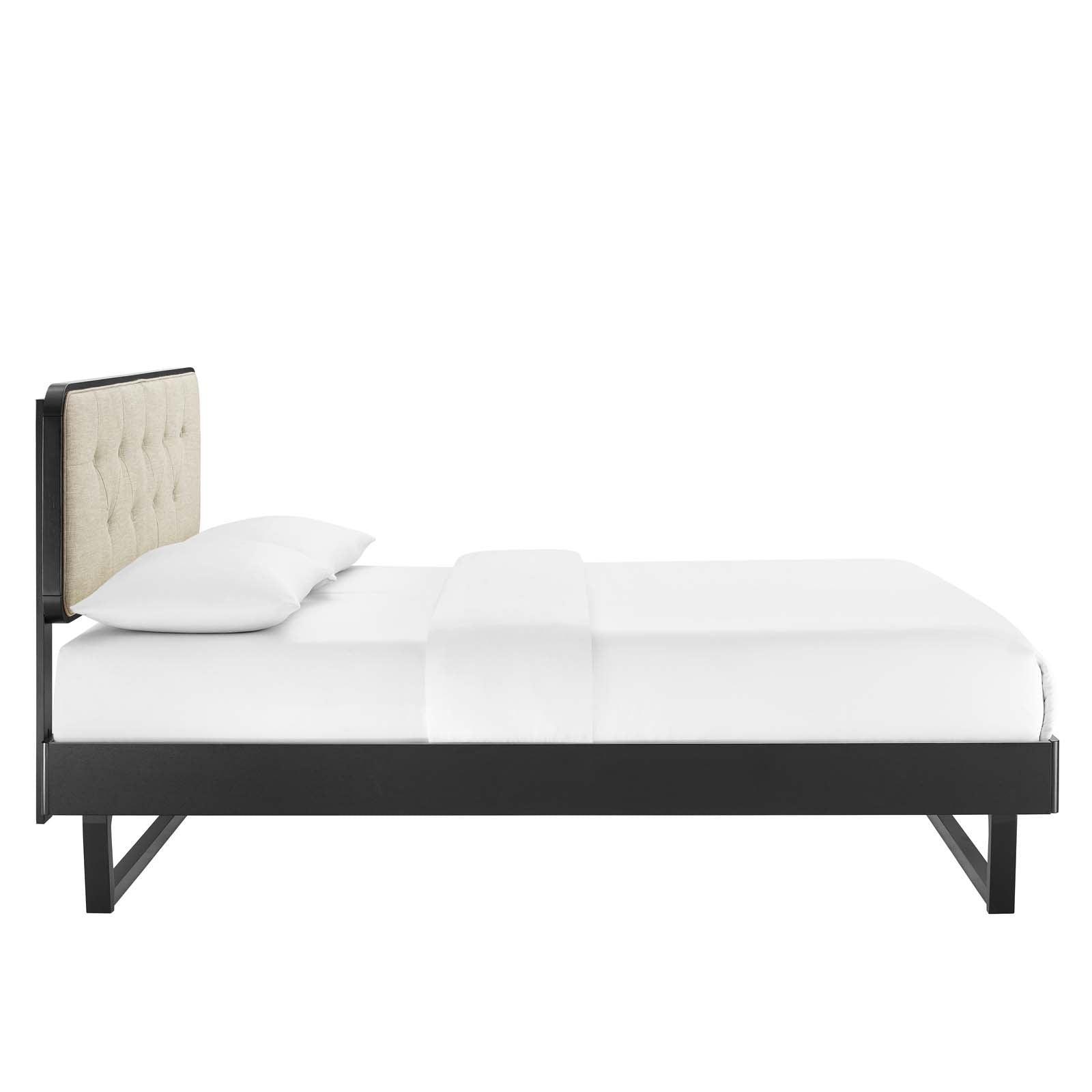 Modway Bridgette King Wood Platform Bed With Angular Frame FredCo