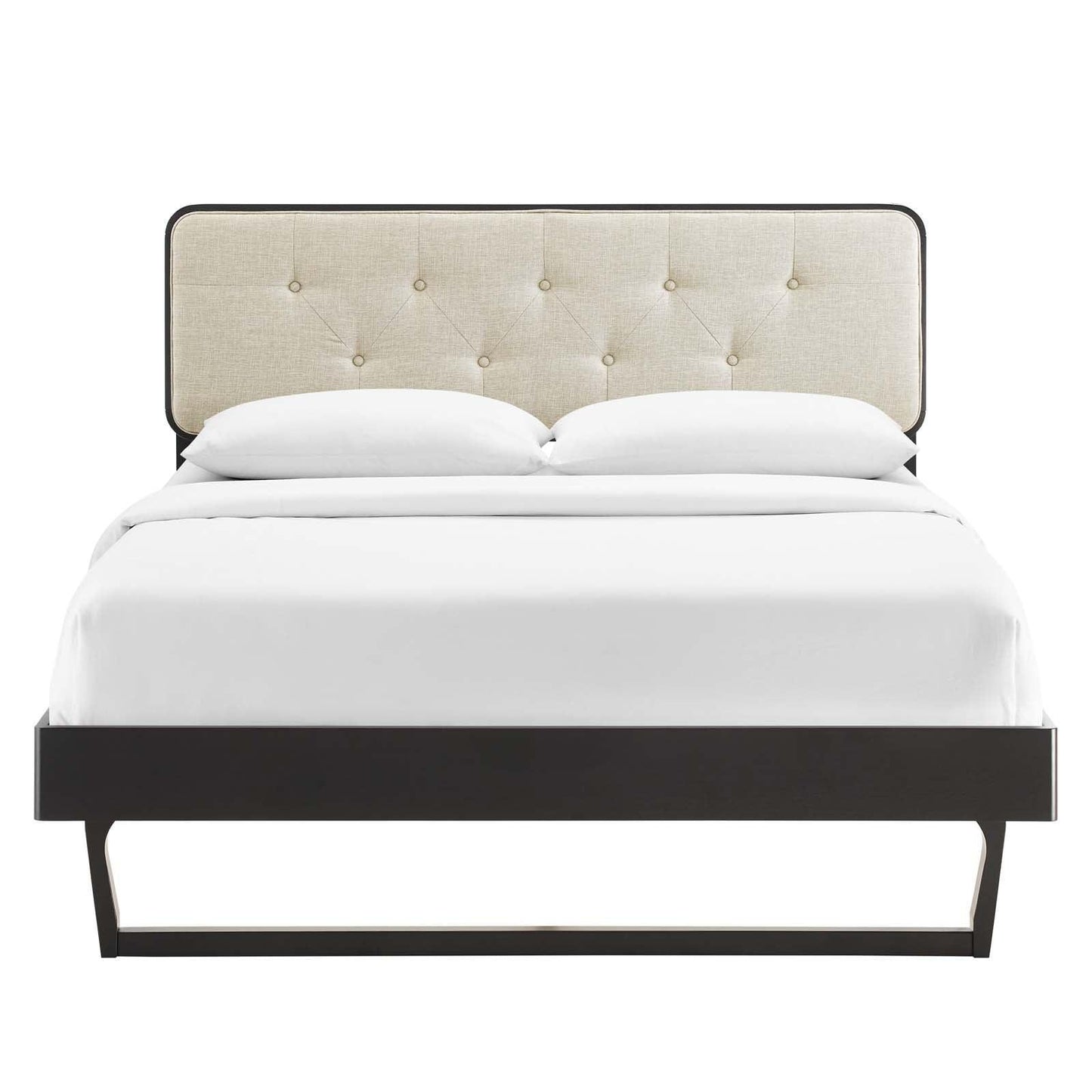 Modway Bridgette King Wood Platform Bed With Angular Frame FredCo
