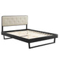Modway Bridgette King Wood Platform Bed With Angular Frame FredCo