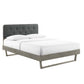 Modway Bridgette King Wood Platform Bed With Angular Frame FredCo
