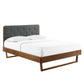 Modway Bridgette King Wood Platform Bed With Angular Frame FredCo