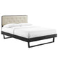 Modway Bridgette Queen Wood Platform Bed With Angular Frame FredCo