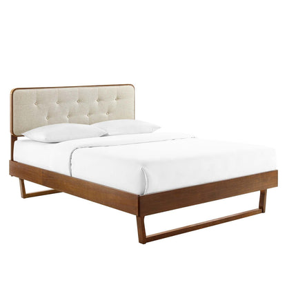 Modway Bridgette Queen Wood Platform Bed With Angular Frame FredCo