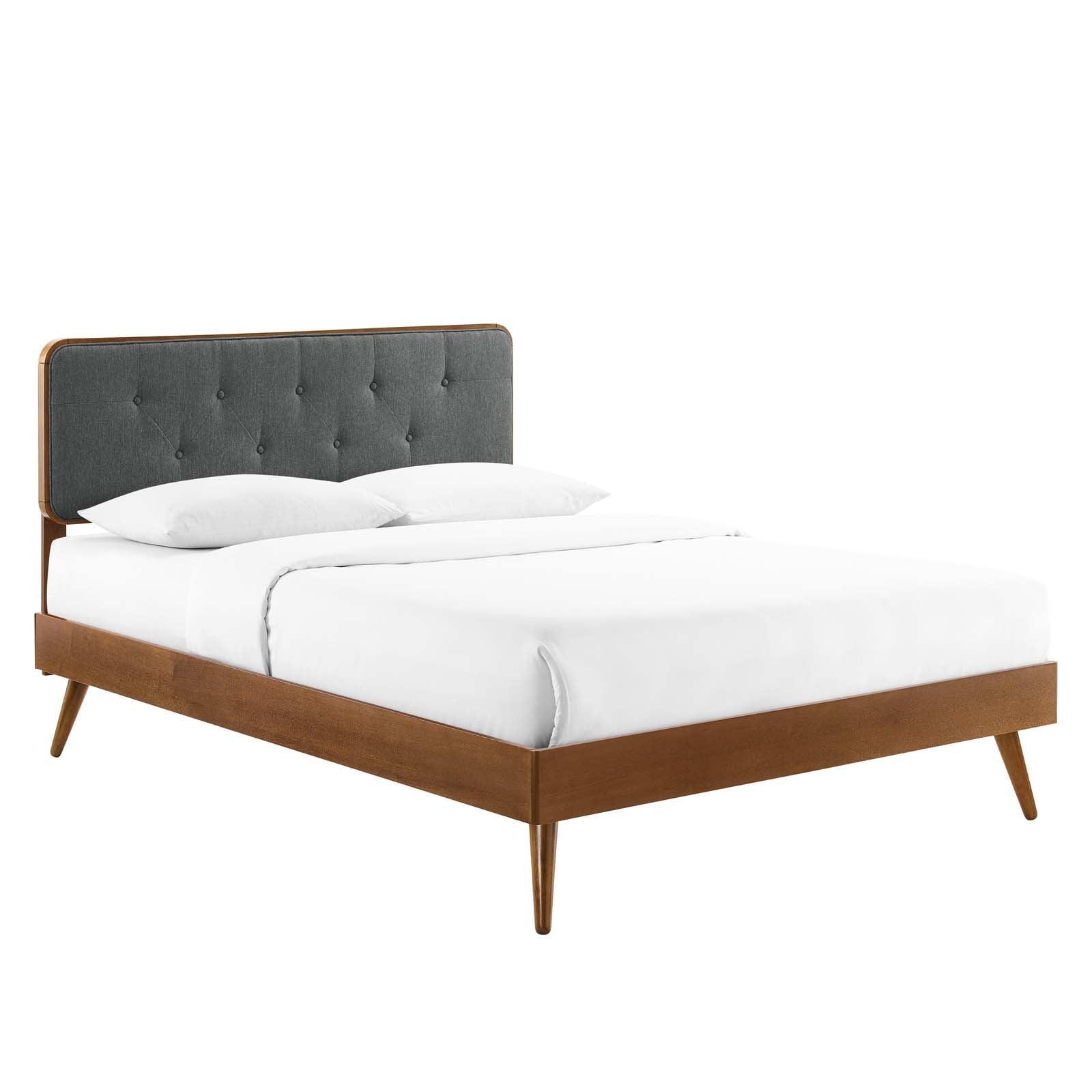 Modway Bridgette Twin Wood Platform Bed With Splayed Legs FredCo