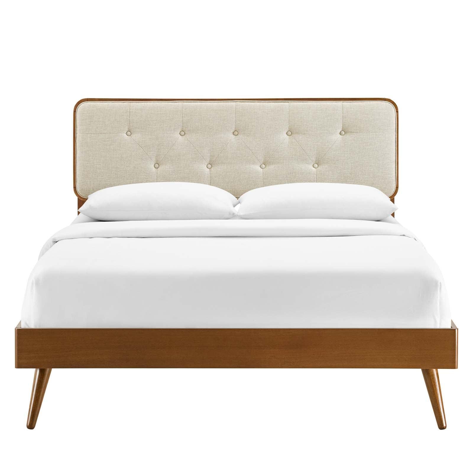 Modway Bridgette Twin Wood Platform Bed With Splayed Legs FredCo