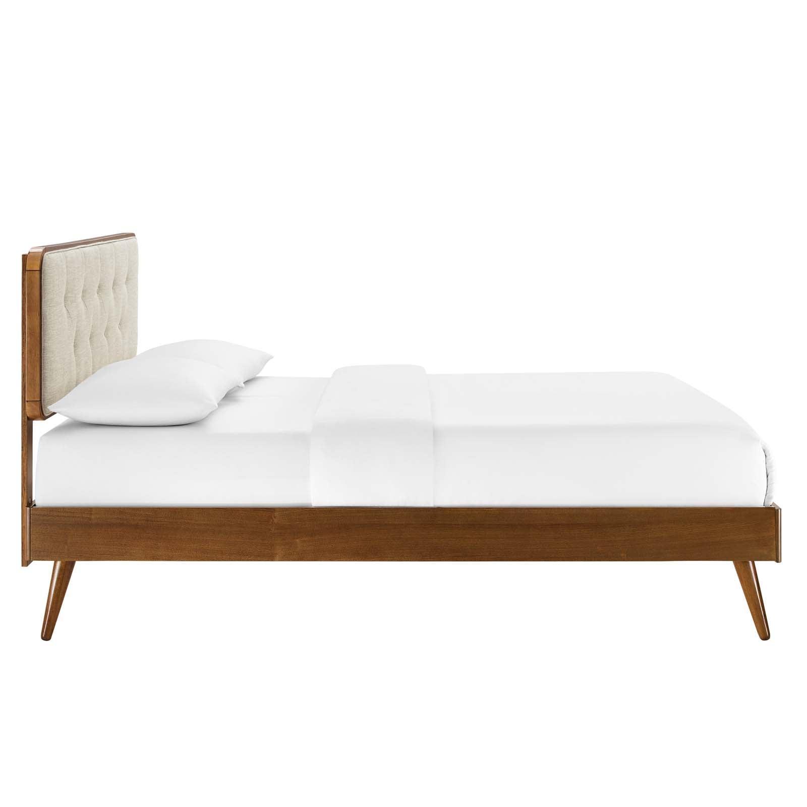 Modway Bridgette Twin Wood Platform Bed With Splayed Legs FredCo