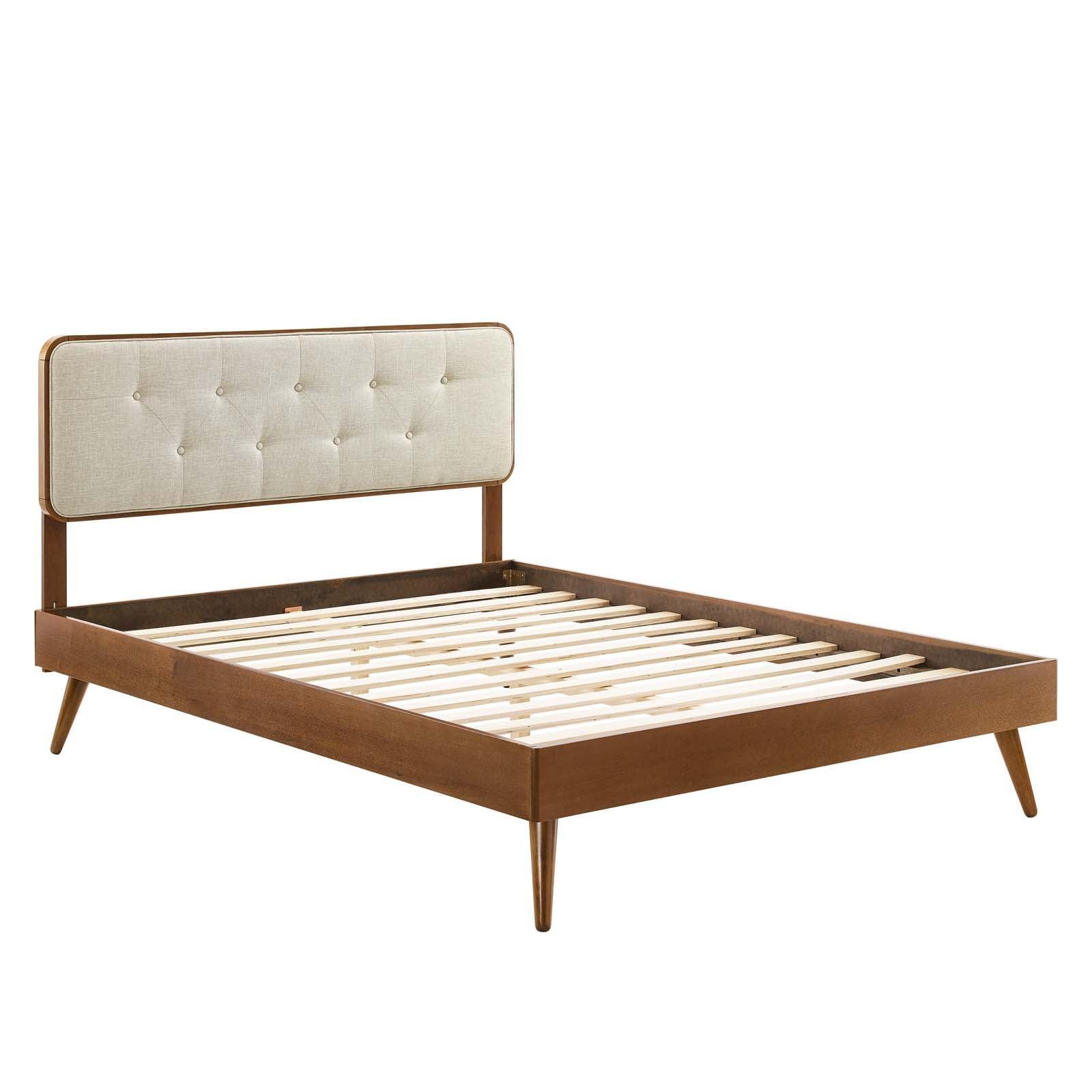 Modway Bridgette Twin Wood Platform Bed With Splayed Legs FredCo