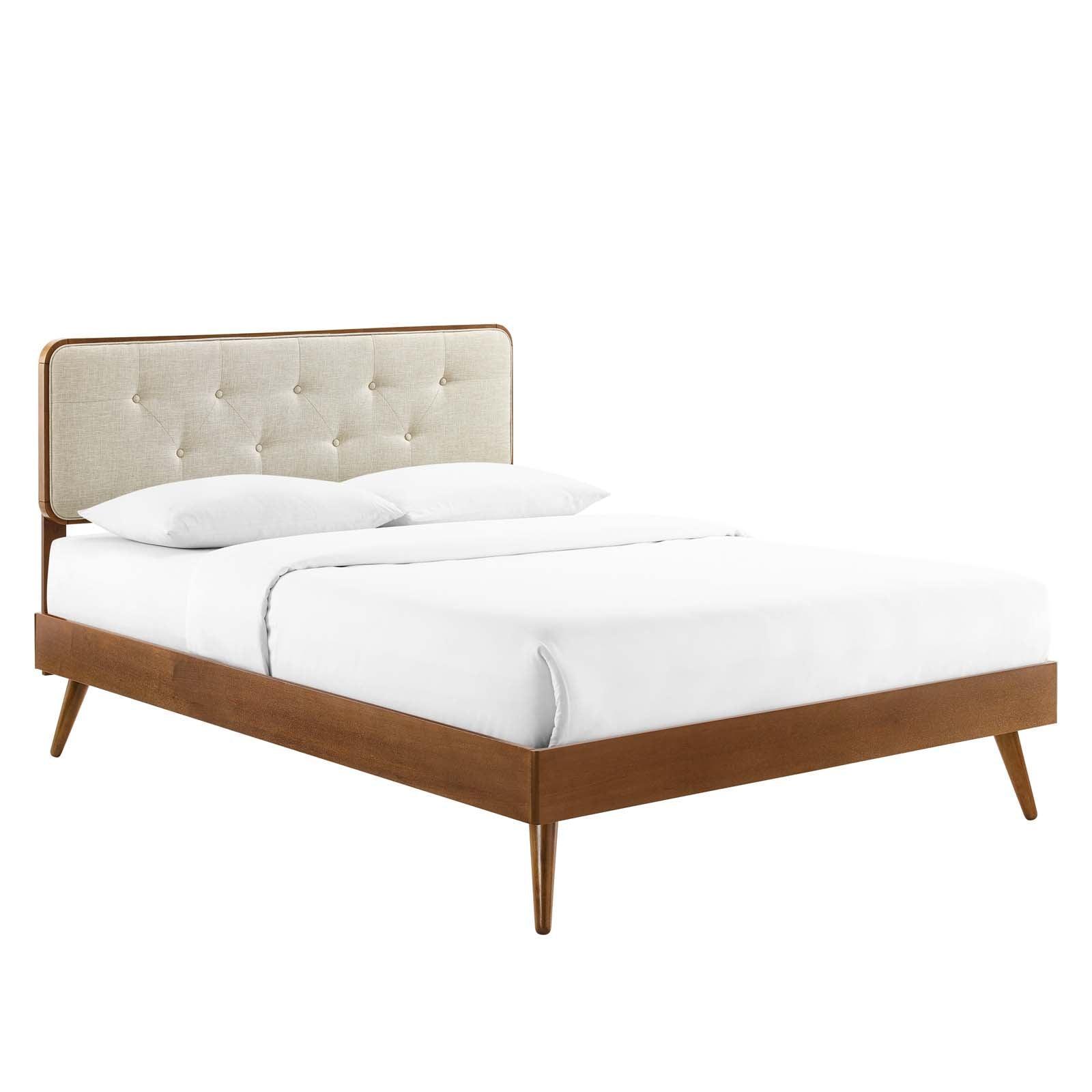 Modway Bridgette Twin Wood Platform Bed With Splayed Legs FredCo