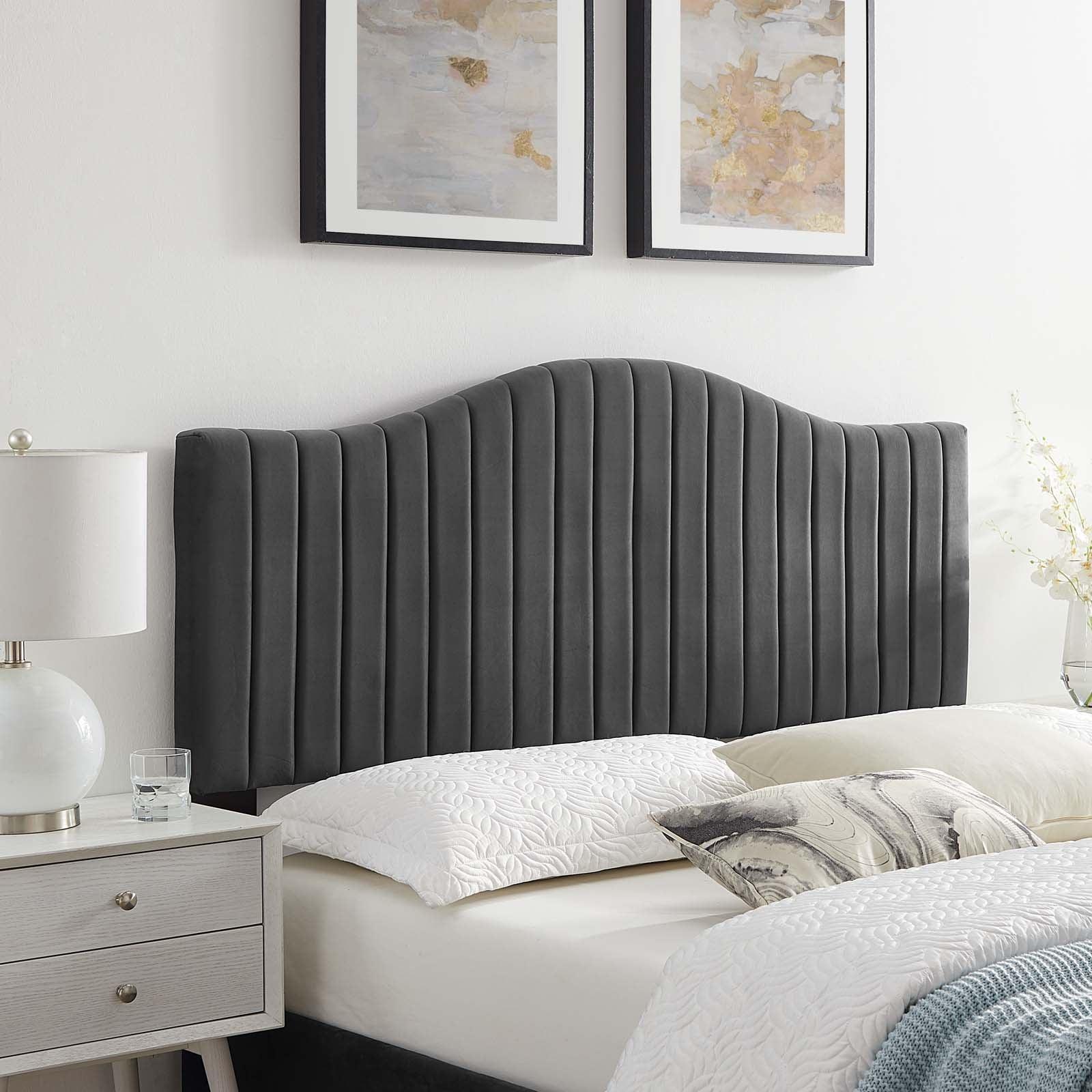 Modway Brielle Channel Tufted Performance Velvet Full/Queen Headboard FredCo