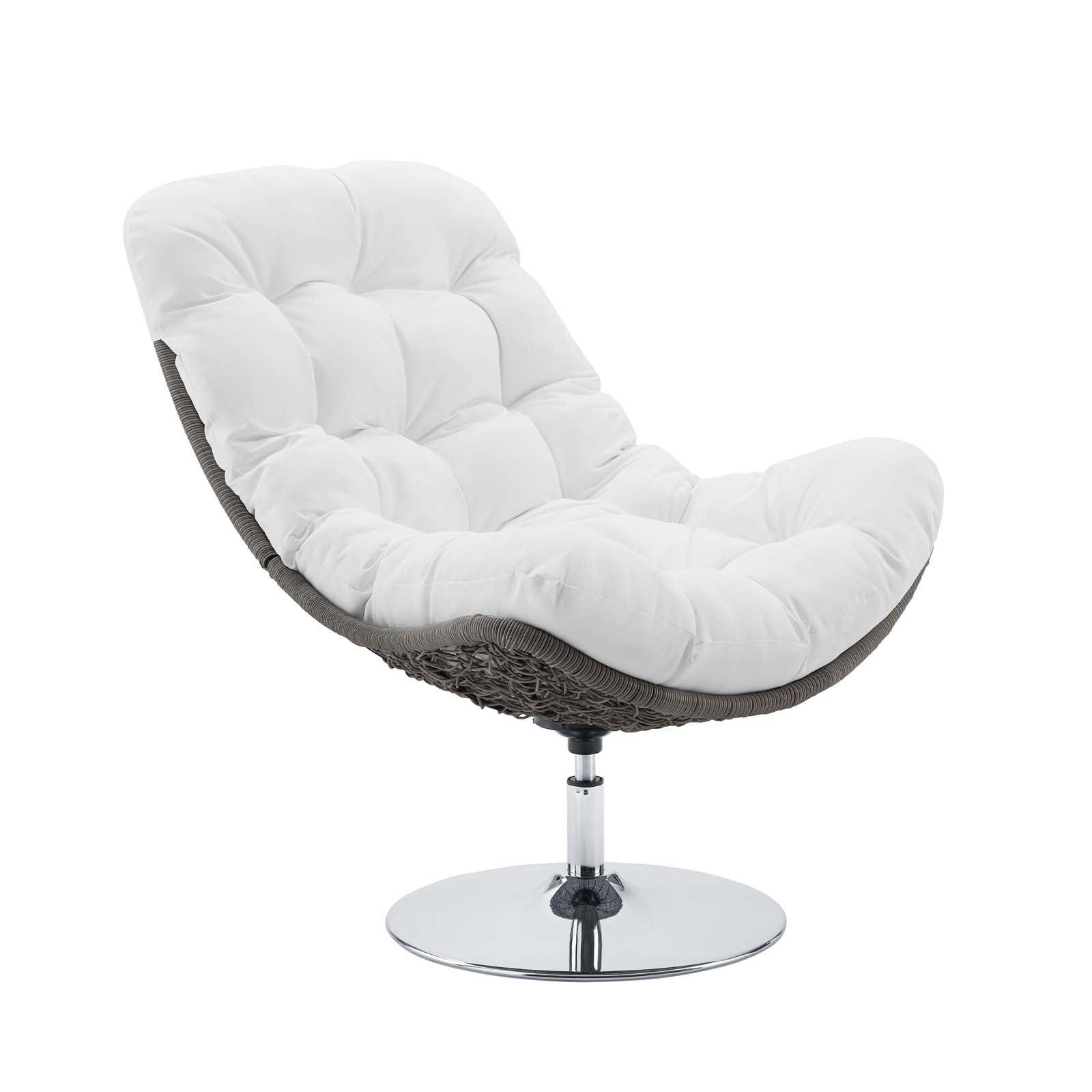 Modway Brighton Wicker Rattan Outdoor Patio Swivel Lounge Chair FredCo