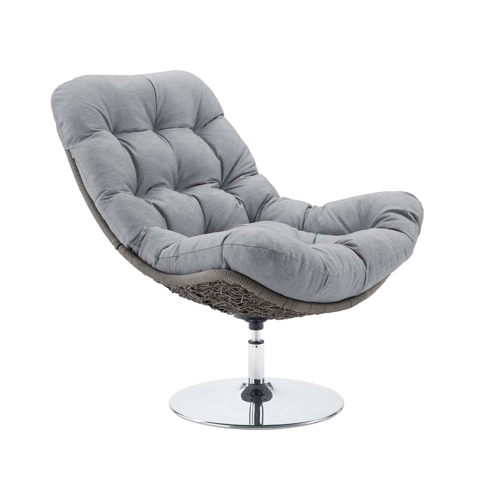 Modway Brighton Wicker Rattan Outdoor Patio Swivel Lounge Chair FredCo