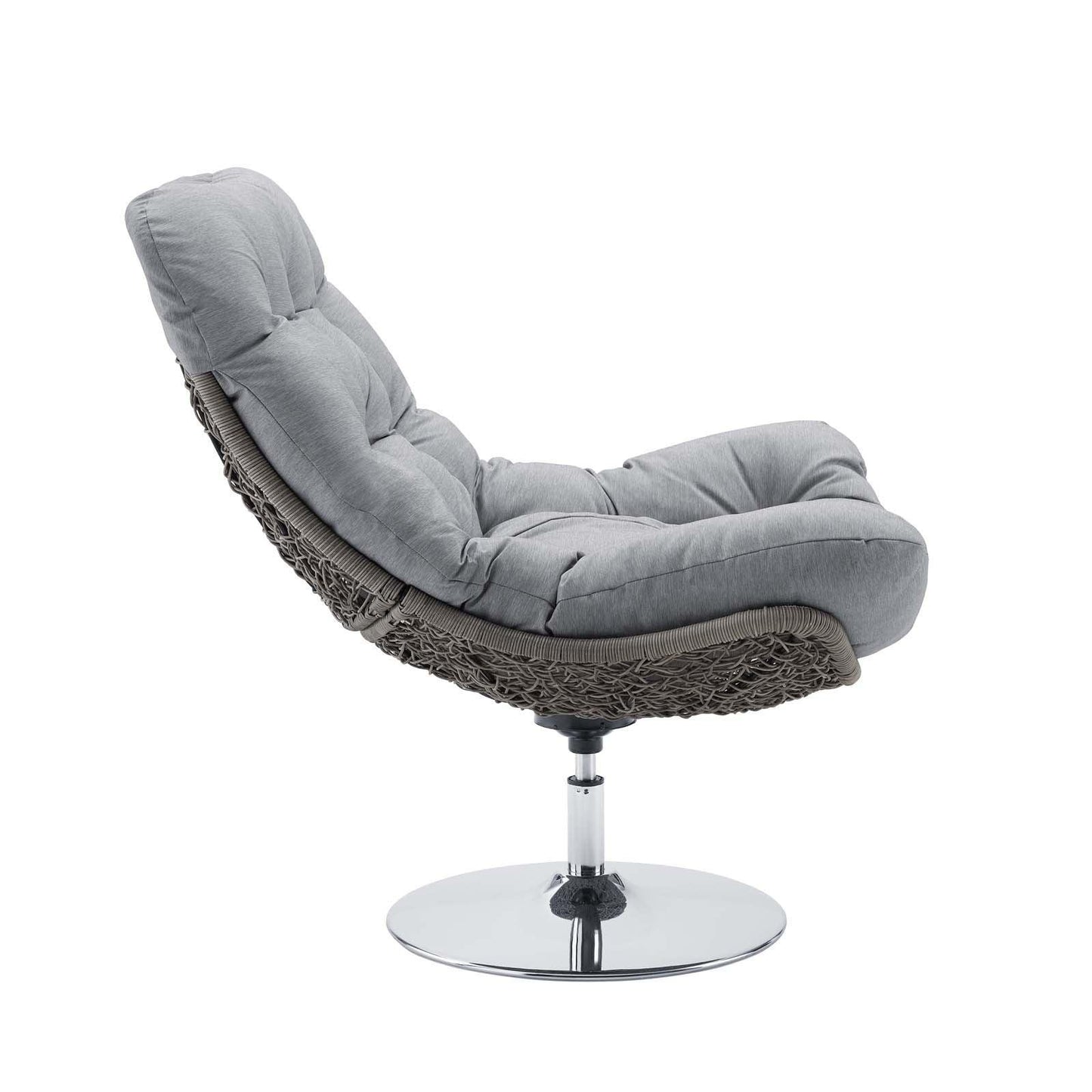 Modway Brighton Wicker Rattan Outdoor Patio Swivel Lounge Chair FredCo