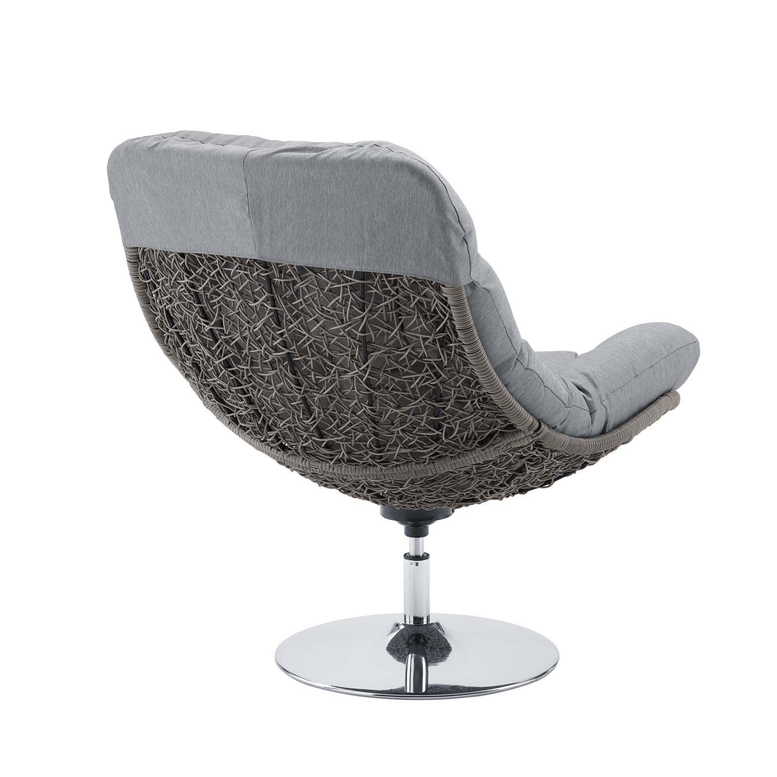 Modway Brighton Wicker Rattan Outdoor Patio Swivel Lounge Chair FredCo